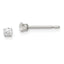 Sterling Silver Polished Children's 2.5mm Round Snap Set CZ Stud Earrings