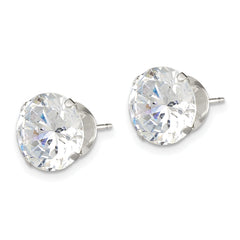 Sophia Jewelers 925 Sterling Silver CZ Stud Earrings with Polished Anti-Tarnish Finish