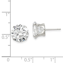 Sophia Jewelers 925 Sterling Silver CZ Stud Earrings with Polished Anti-Tarnish Finish