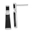 Sterling Silver Rhodium-plated Polished Tapered Onyx Post Drop Earrings