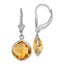 Citrine Lever Back Dangle Earrings in Sterling Silver - Sophia Jewelers