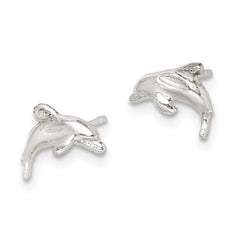 Sterling Silver 925 Dolphin Earrings for Girls with Polished Anti-Tarnish Finish