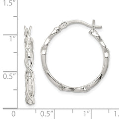 Sterling Silver Infinity Hoop Earrings with Polished Anti-Tarnish Finish