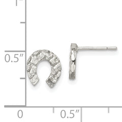Sterling Silver 925 Horseshoe Mini Earrings with Polished Anti-Tarnish Finish