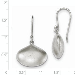 Sophia Jewelers 925 Sterling Silver Rhodium-Plated Brushed Teardrop Earrings with Sparkle Cut Finish