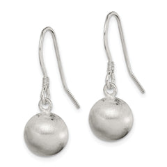 Sterling Silver 925 Polished Laser-Cut Ball Drop Earrings with Anti-Tarnish Finish