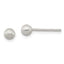 Sterling Silver Polished 4mm Laser-cut Post Earrings