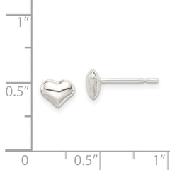 Sophia Jewelers 925 Sterling Silver Polished Heart Earrings with Anti-Tarnish Finish