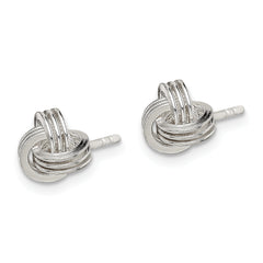 Sterling Silver Love Knot Earrings with Polished Anti-Tarnish Finish