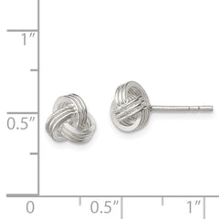 Sterling Silver Love Knot Earrings with Polished Anti-Tarnish Finish