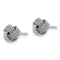 Sophia Jewelers 925 Sterling Silver Rhodium-Plated Twisted Knot Earrings