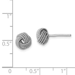 Sophia Jewelers 925 Sterling Silver Rhodium-Plated Twisted Knot Earrings