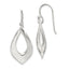 Sterling Silver Polished Teardrop Dangle Earrings