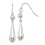 Beaded Teardrop Dangle Earrings in Sterling Silver, 7mm - Sophia Jewelers