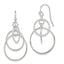 Intertwined Circles Dangle Earrings in Sterling Silver, 43mm - Sophia Jewelers