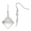 Double Diamond Shape Dangle Earrings in Sterling Silver, Textured - Sophia Jewelers