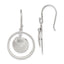 Sterling Silver Polished & Brushed Circles Dangle Earrings