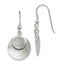 Double Circle Dangle Earrings in Sterling Silver, Brushed & Polished - Sophia Jewelers