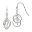 Sterling Silver Polished Intertwined Three Circle Dangle Earrings