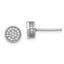 Sterling Silver Rhodium-plated Polished Pav‚ CZ 8mm Circle Post Earrings