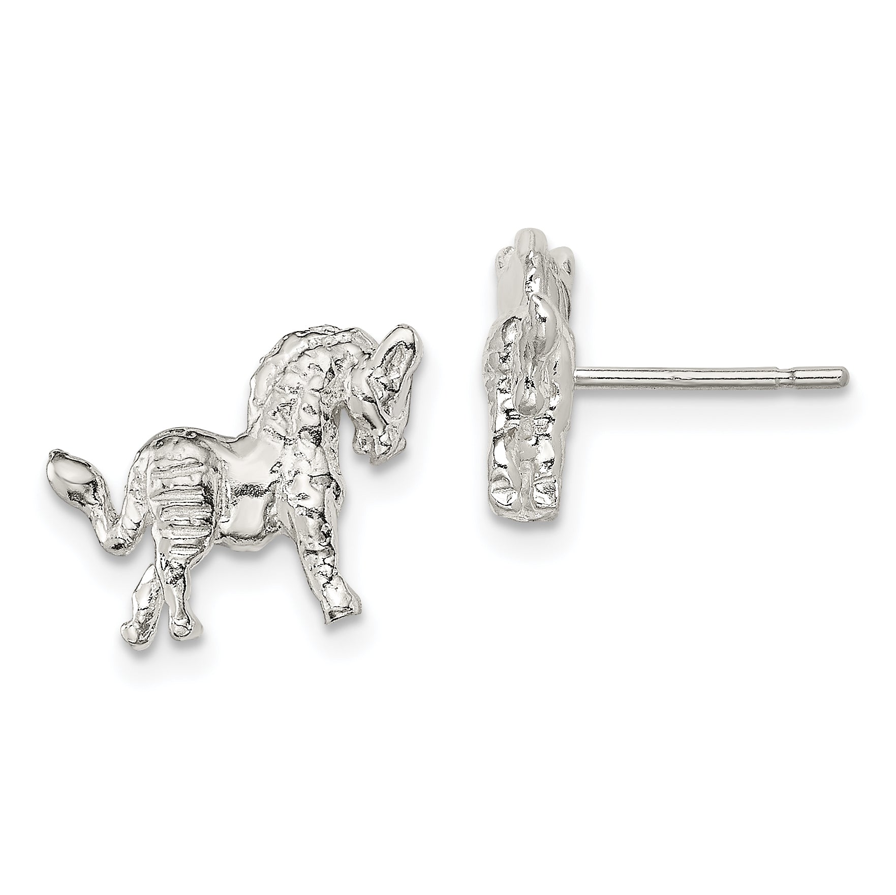 Sterling Silver Horse Mini Earrings
