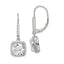 Cubic Zirconia Dangle Earrings in Sterling Silver, 9mm - Sophia Jewelers