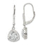 Cubic Zirconia Leverback Earrings in Sterling Silver, 12x32mm - Sophia Jewelers