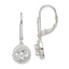 Cubic Zirconia Leverback Earrings in Sterling Silver, 12x33mm - Sophia Jewelers