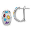 Topaz/Garnet/Citrine Omega Back Stud Earrings in Sterling Silver - Sophia Jewelers