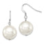White Shell Pearl Dangle Earrings in Sterling Silver, 14-15mm - Sophia Jewelers