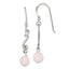 Rose Quartz Swirl Dangle Earrings in Sterling Silver, 5mm - Sophia Jewelers