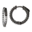 38-Stone Round Cubic Zirconia Out Hoop Earrings in Sterling Silver, 19mm Hinged - Sophia Jewelers