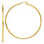 Sterling Silver Gold-Tone Polished 2.5x70mm Hoop Earrings