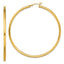 Sterling Silver Gold-Tone Polished 2.5x60mm Hoop Earrings