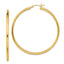 Sterling Silver Gold-Tone Polished 2.5x55mm Hoop Earrings