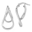 Sterling Silver Rhodium-plated Double Twisted Hoop Earrings