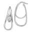Twisted Double Oval Hoop Earrings in Sterling Silver, 34mm - Sophia Jewelers