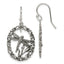Dragonfly Shepherds Hook Dangle Earrings in Sterling Silver, Antiqued - Sophia Jewelers