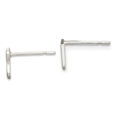 Sterling Silver Polished Left and Right Music Notes Post Earrings