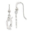Sterling Silver Penguin Shepherd Hook Earrings