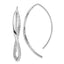 Sterling Silver Rhodium-plated CZ Twisted Threader Earrings
