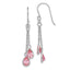 Multi-Strand Pink Cubic Zirconia Teardrop Dangle Earrings in Sterling Silver - Sophia Jewelers