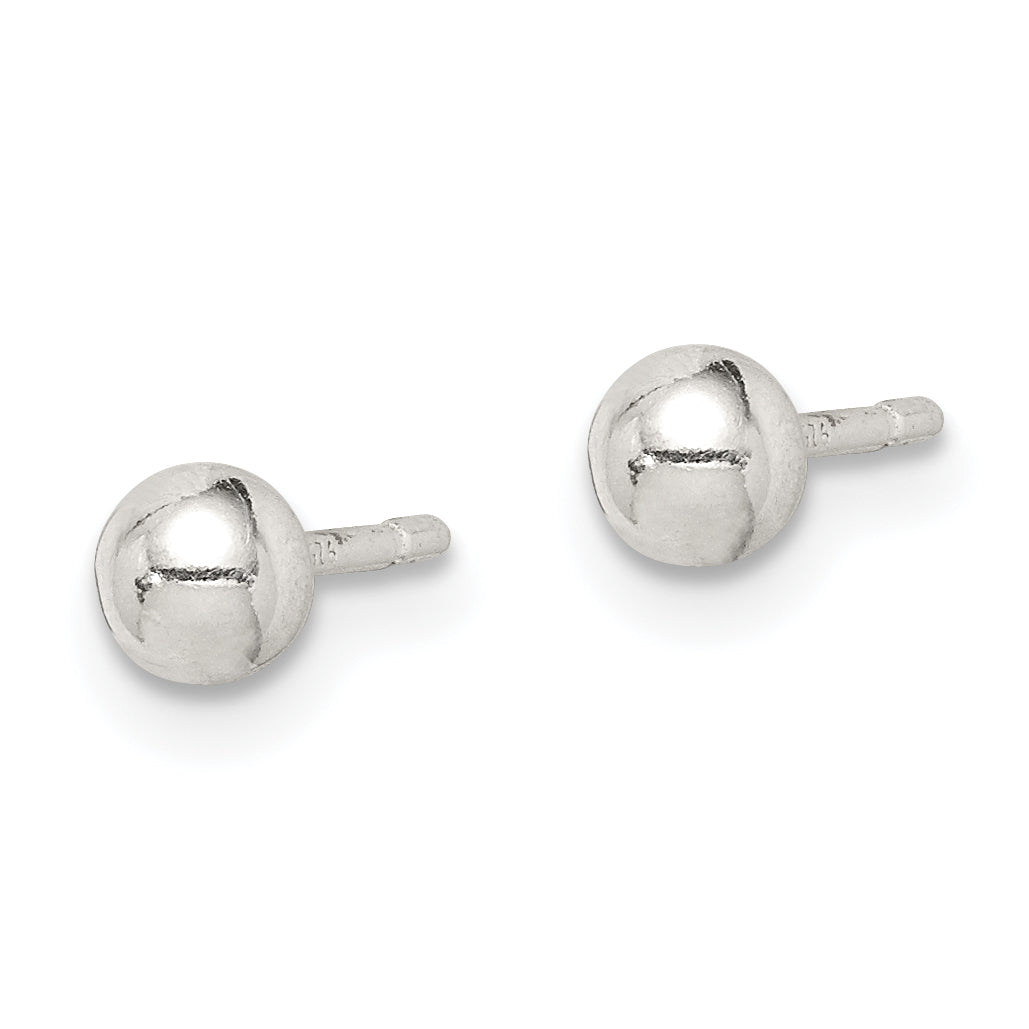 Sterling Silver 4mm Ball Earrings