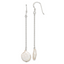 Sterling Silver Polished White 12-13mm Coin Freshwater Cultured Pearl Dangle Earrings