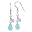 Sterling Silver Blue Topaz/Blue Agate/FW Cultured Pearl Earrings