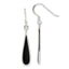 Onyx Teardrop Dangle Earrings in Sterling Silver, 5x21mm - Sophia Jewelers