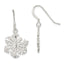 Snowflake Dangle Earrings in Sterling Silver, Satin - Sophia Jewelers