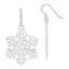Snowflake Dangle Earrings in Sterling Silver, 25mm - Sophia Jewelers