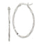 Twisted Oval Hoop Earrings in Sterling Silver, 38mm - Sophia Jewelers