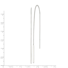 Sterling Silver Polished Bar Threader Earrings